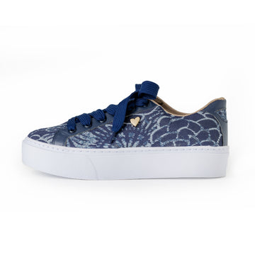 Carmina Sneakers - Blue Flowers