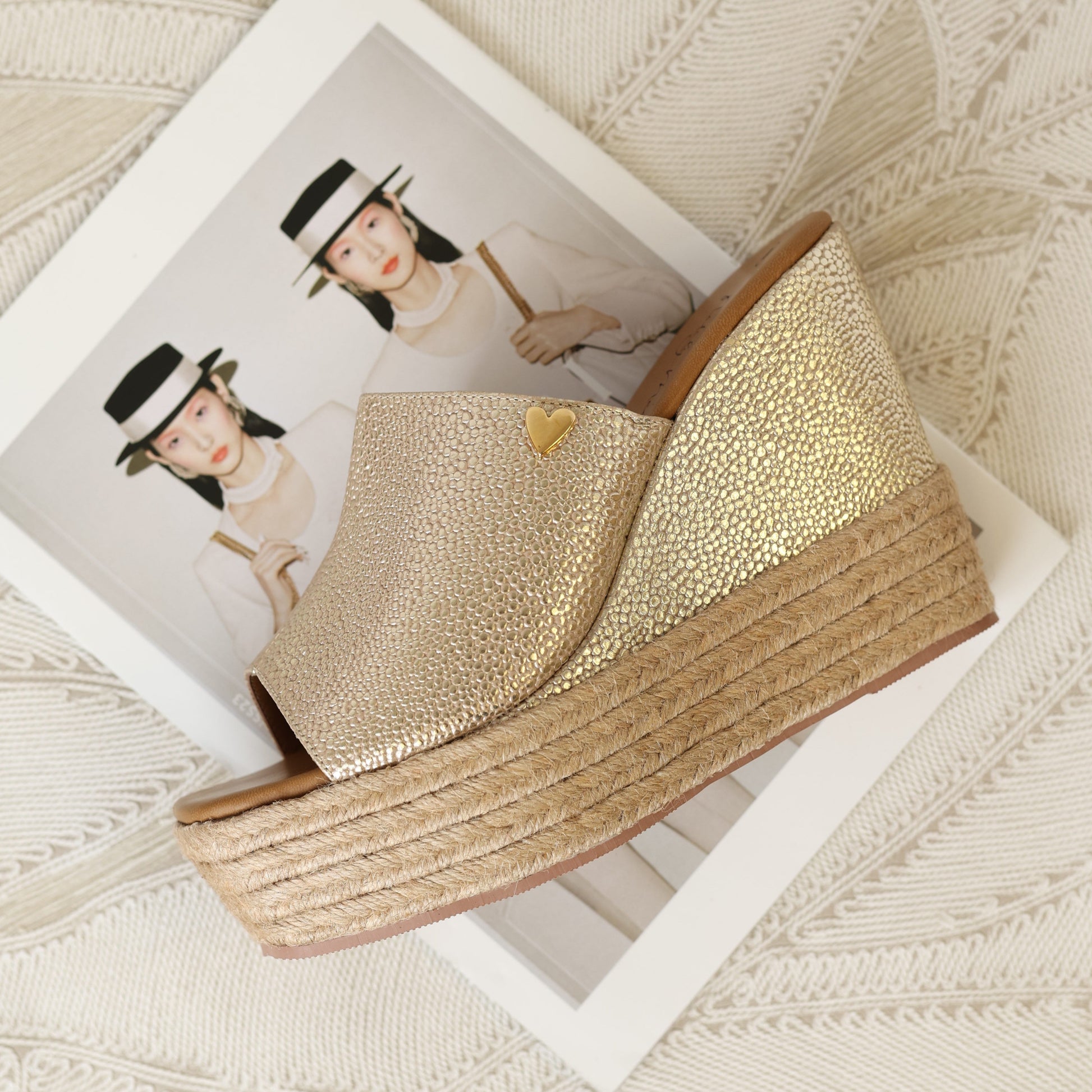 Katya Sandals Gold - Leather