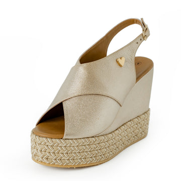Tasya Sandals Gold - Leather [ No Return - No Exchange]