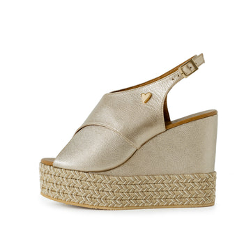 Tasya Sandals Gold - Leather [ No Return ]