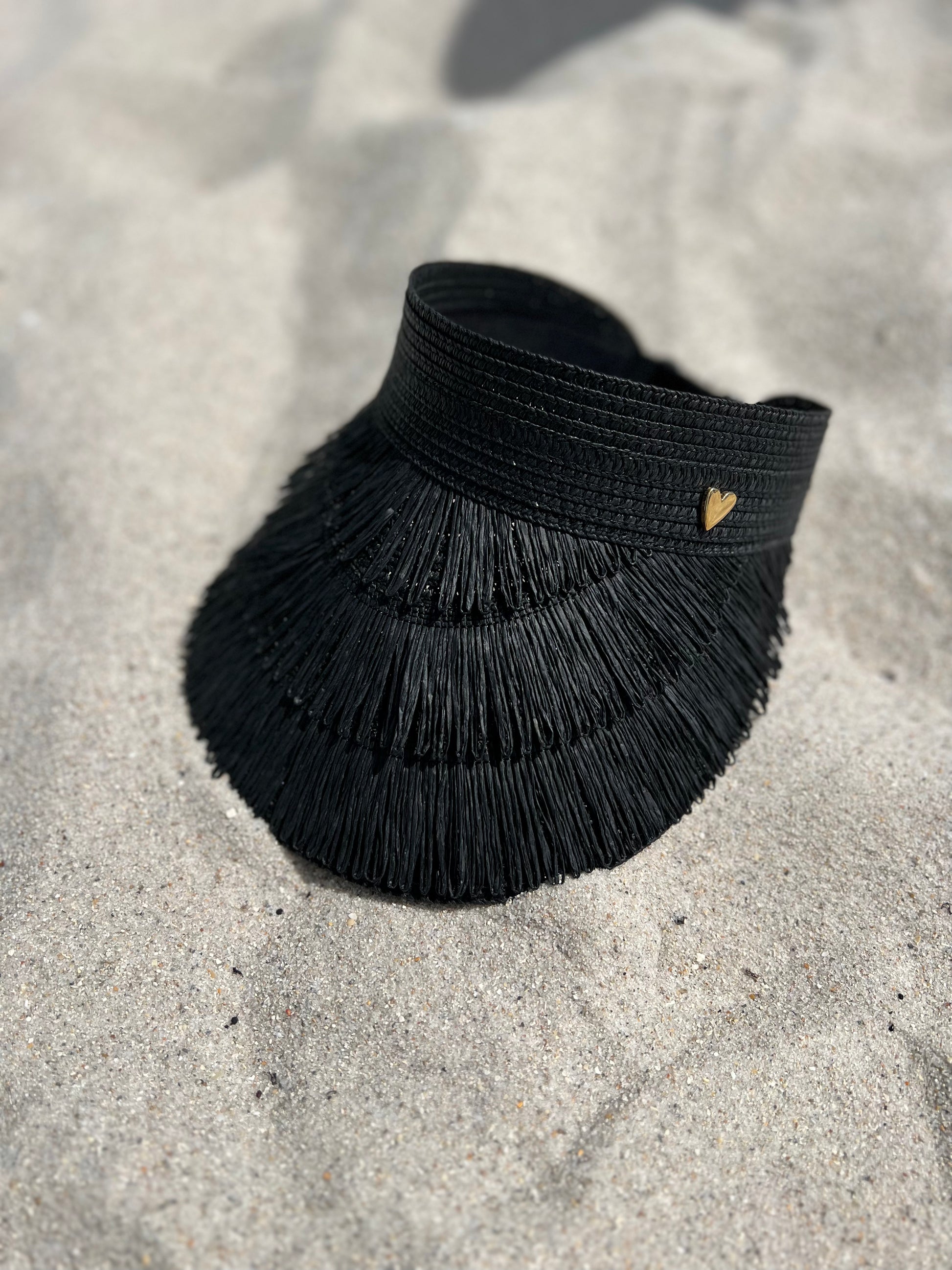 Visor Hat Black [ Straw ]