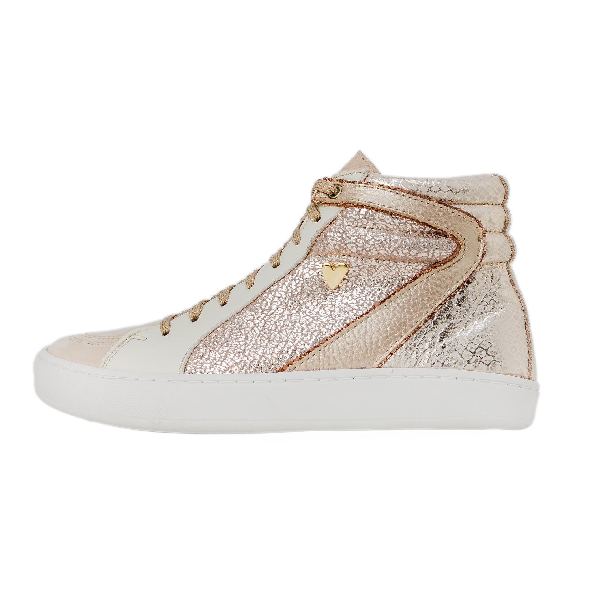 Joie Sneakers Corte Alto - Dorado