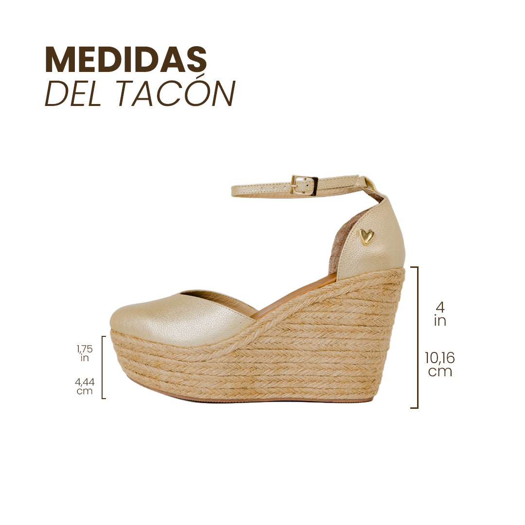 Gold Espadrilles Dual - Leather