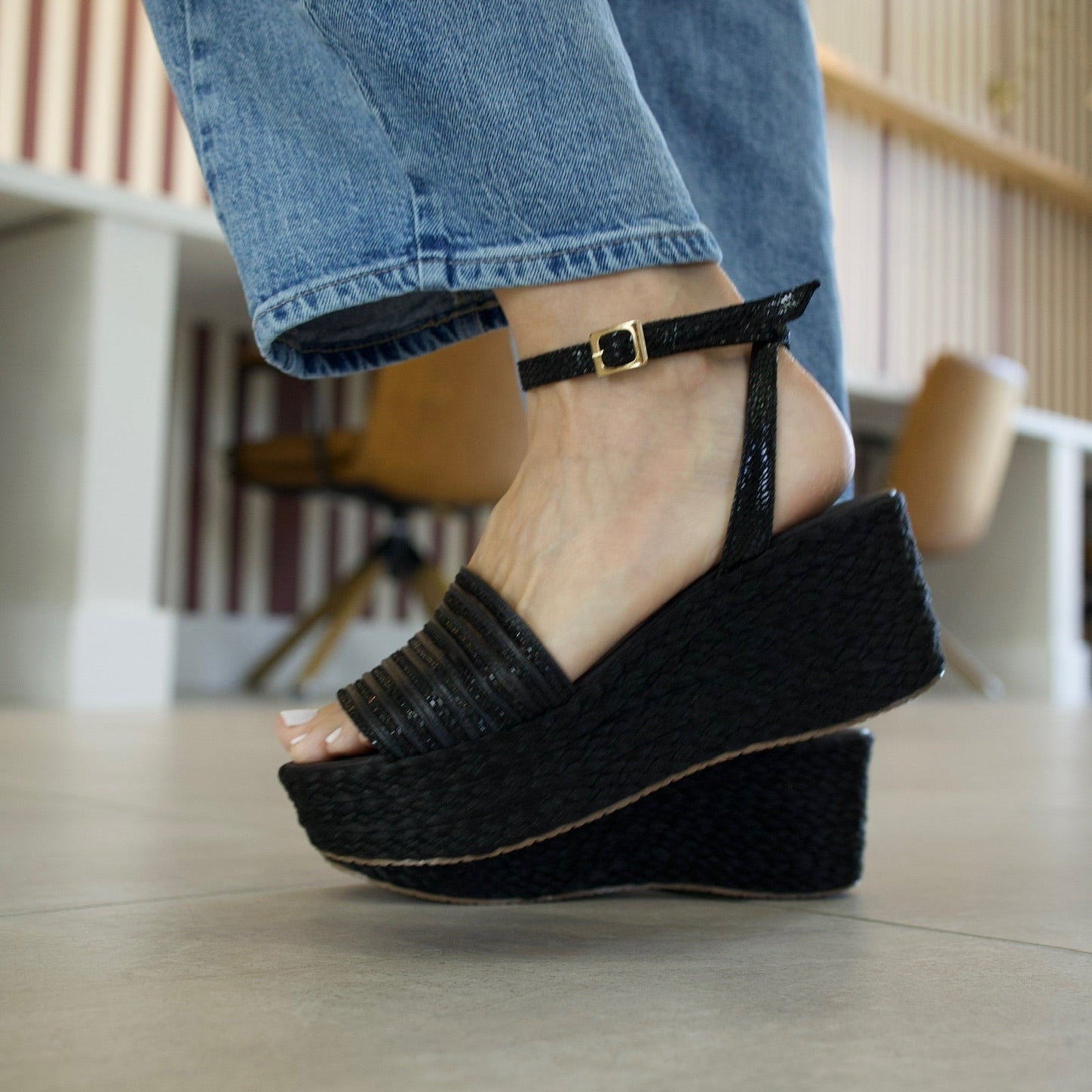 Holly Black Espadrilles - Low High
