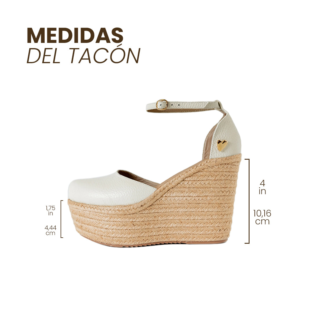 White Leather Espadrilles - Dual