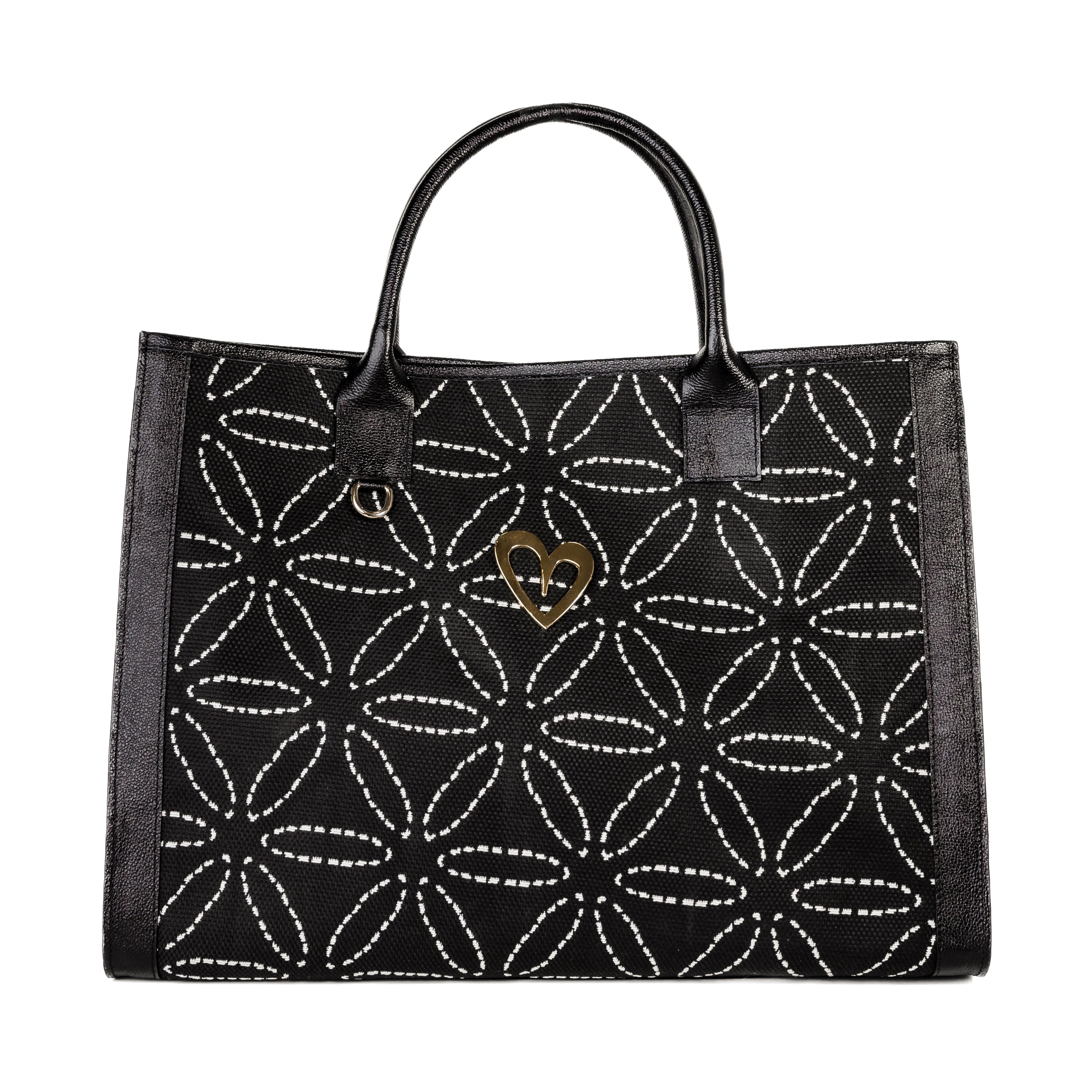 Sienna Tote Bag - Blanco y Negro [ Grande ]