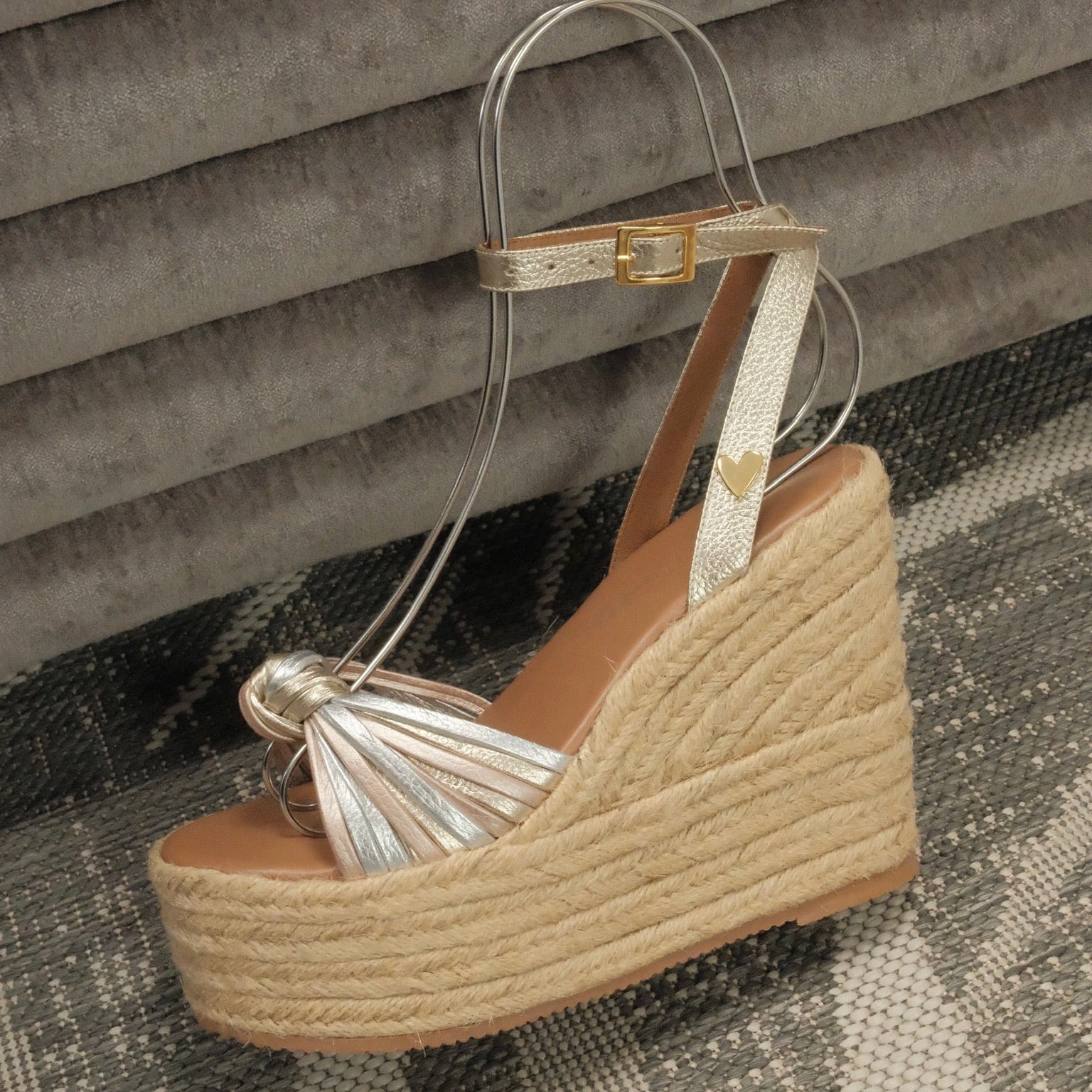 Lolly Espadrilles Sandals - Metallic Trio