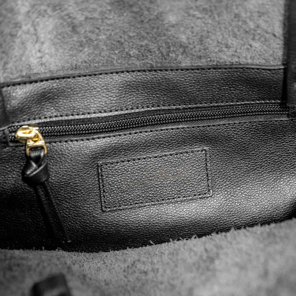 Parker Tote Leather Bag - Black