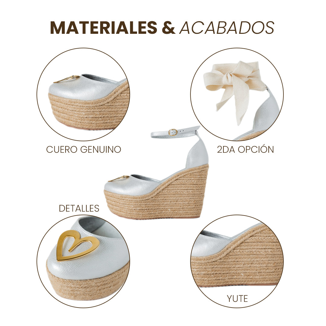 Love Espadrilles - Silver Dual - [ No Return - No Exchange ]