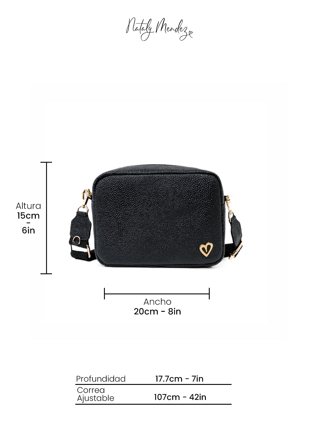 Carlotha Crossbody Bag - Black