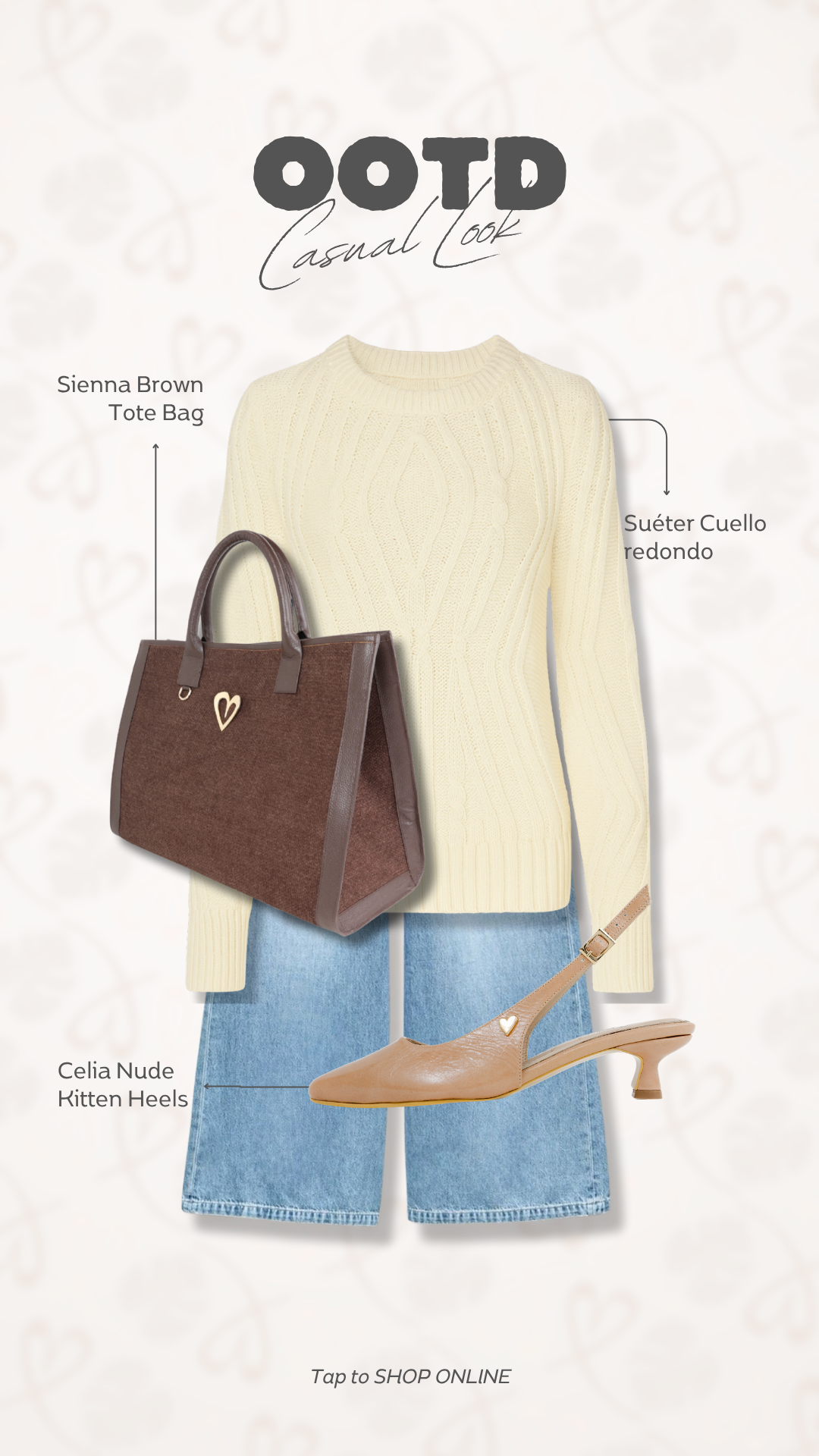 Bolso tote Sienna - Marrón [ Grande ]