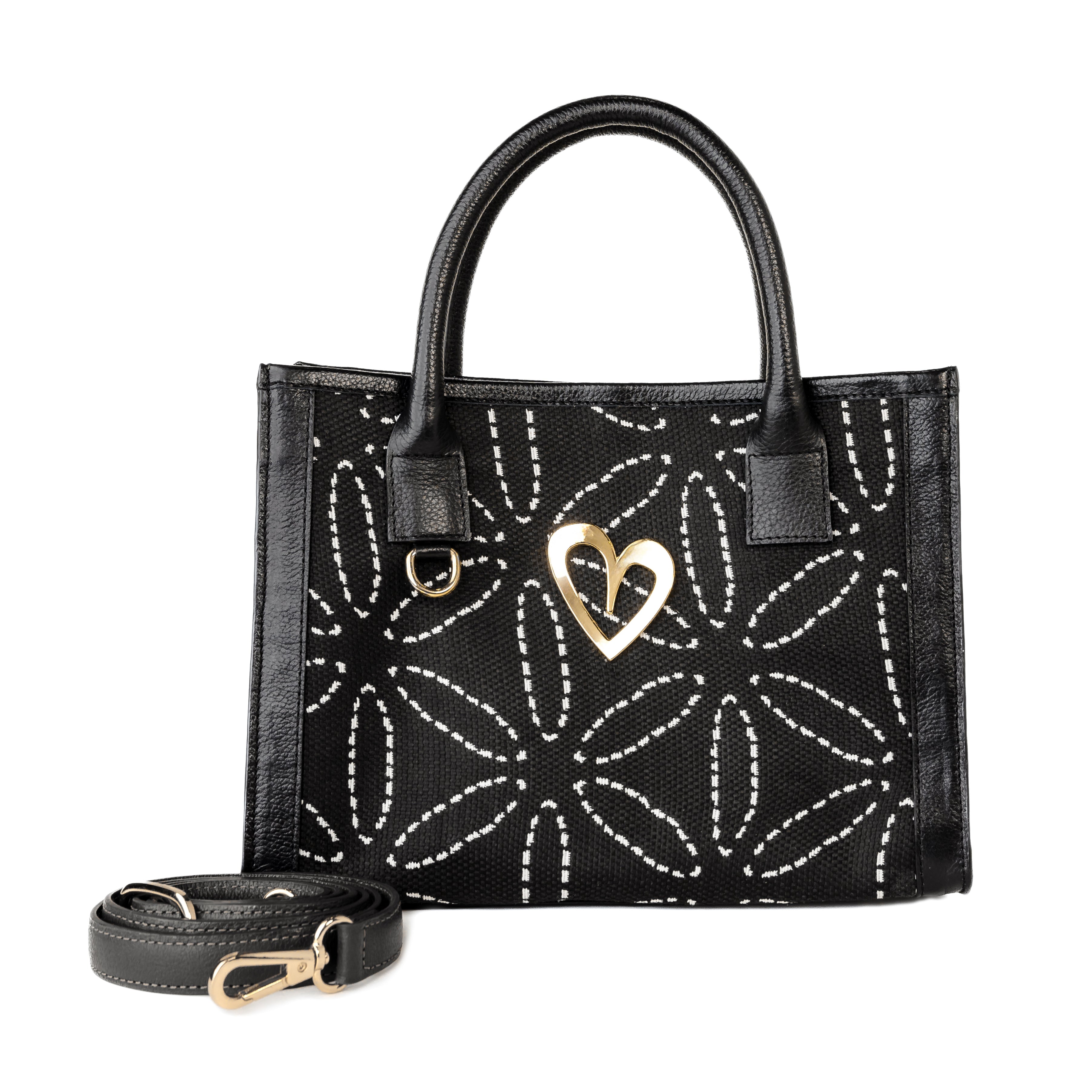 Sienna Tote Bag - Black and White [ Small ]