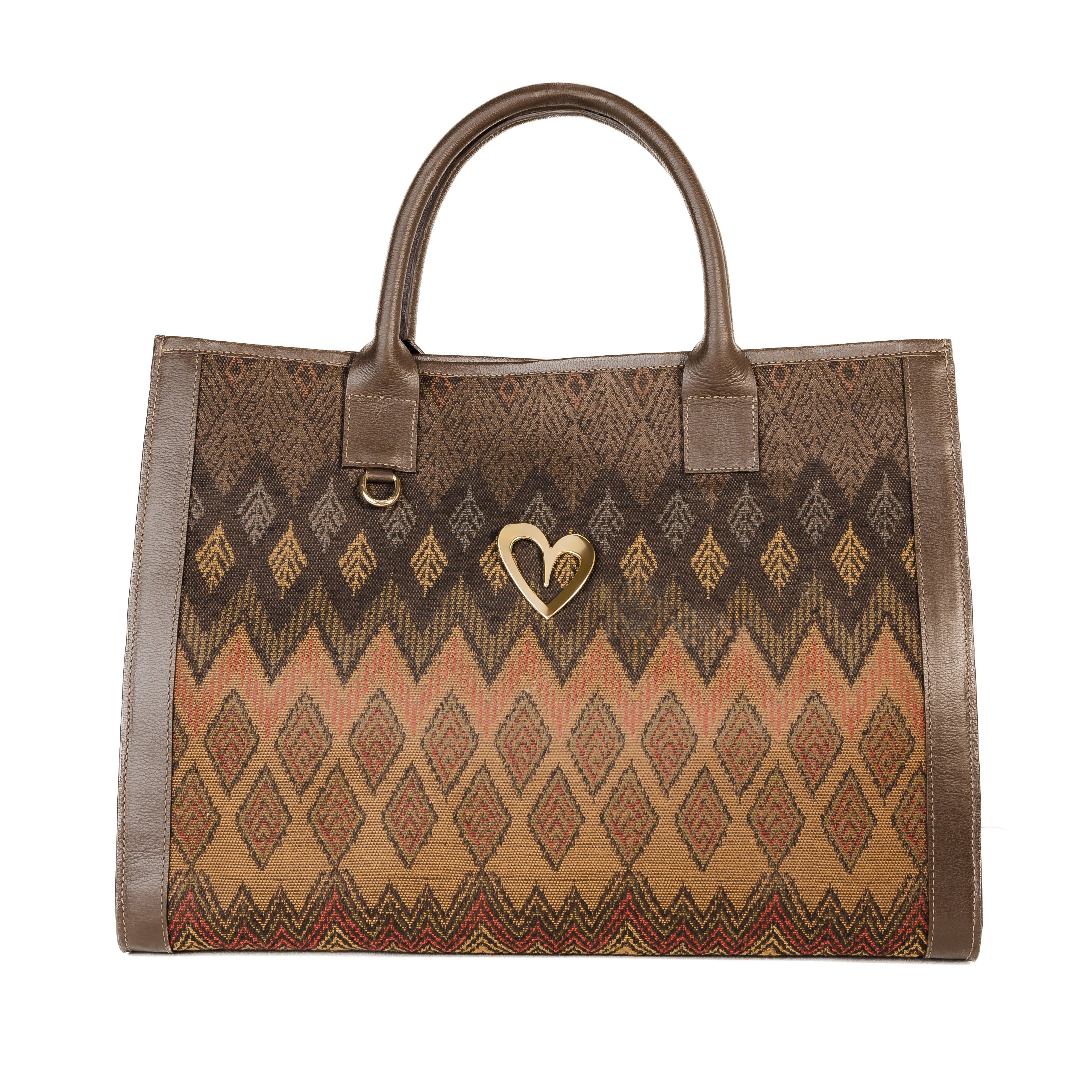 Sienna Tote Bag - Brown [ Big ]