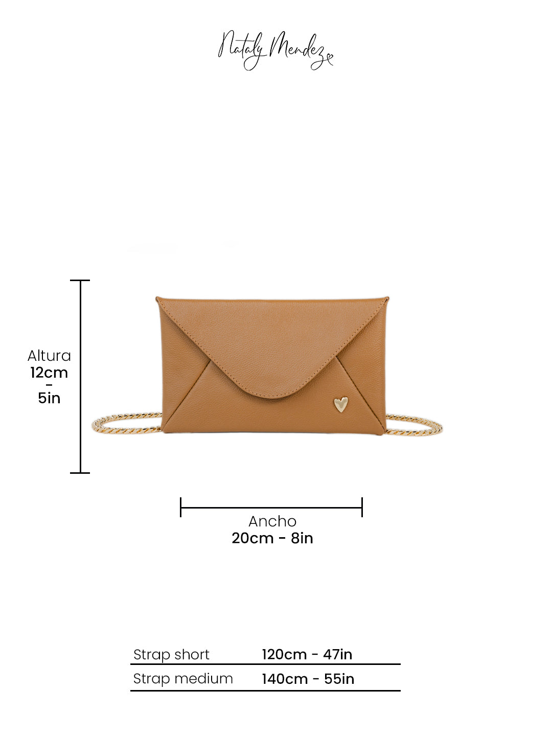 Envelope Chain Wallet - Camel