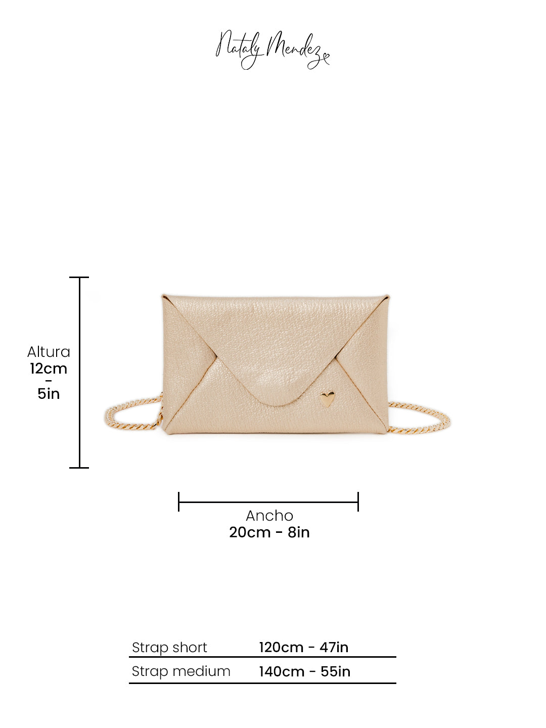 Envelope Chain Wallet - Gold
