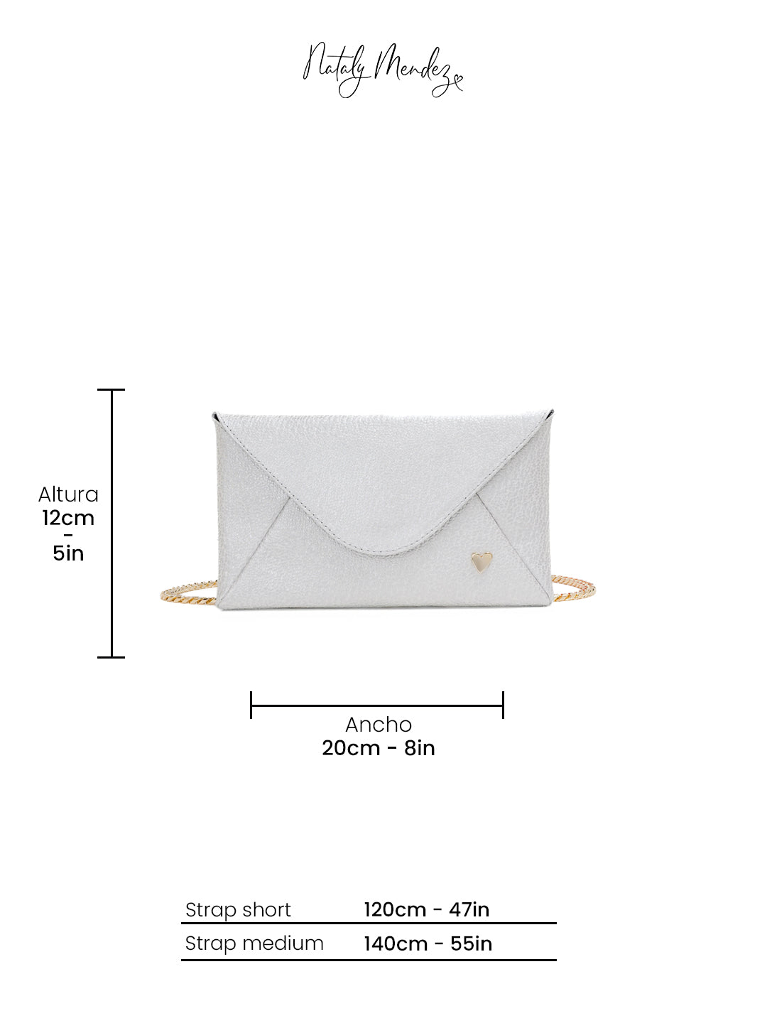 Envelope Chain Wallet - Silver