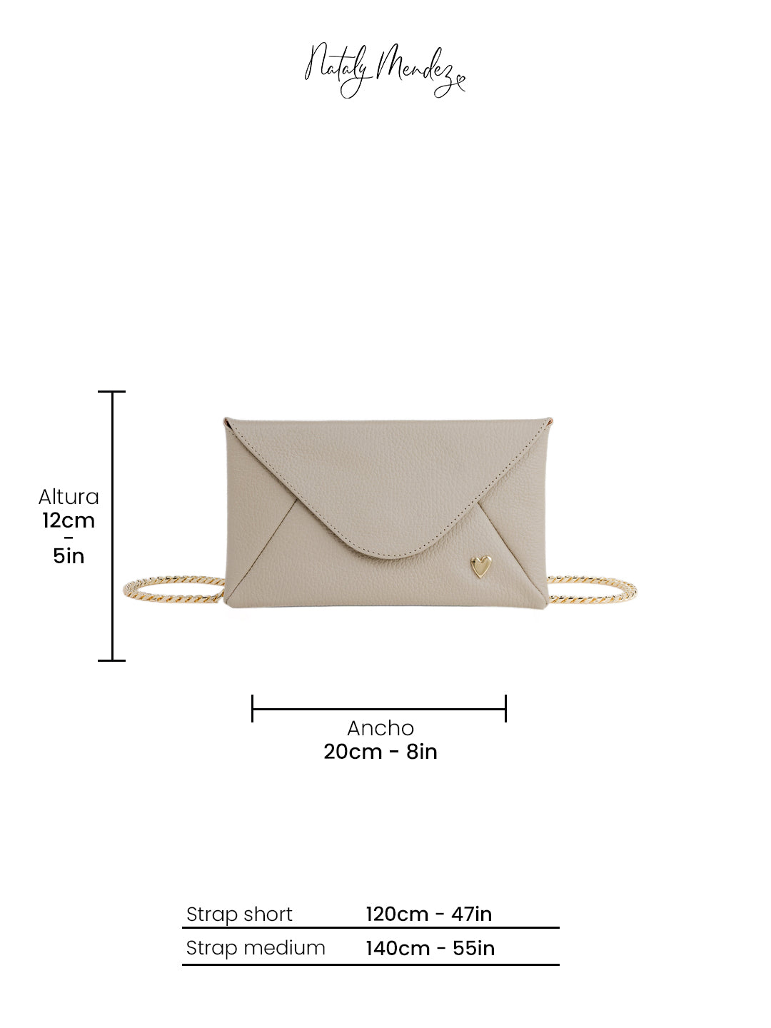 Envelope Chain Wallet - Soft Taupe