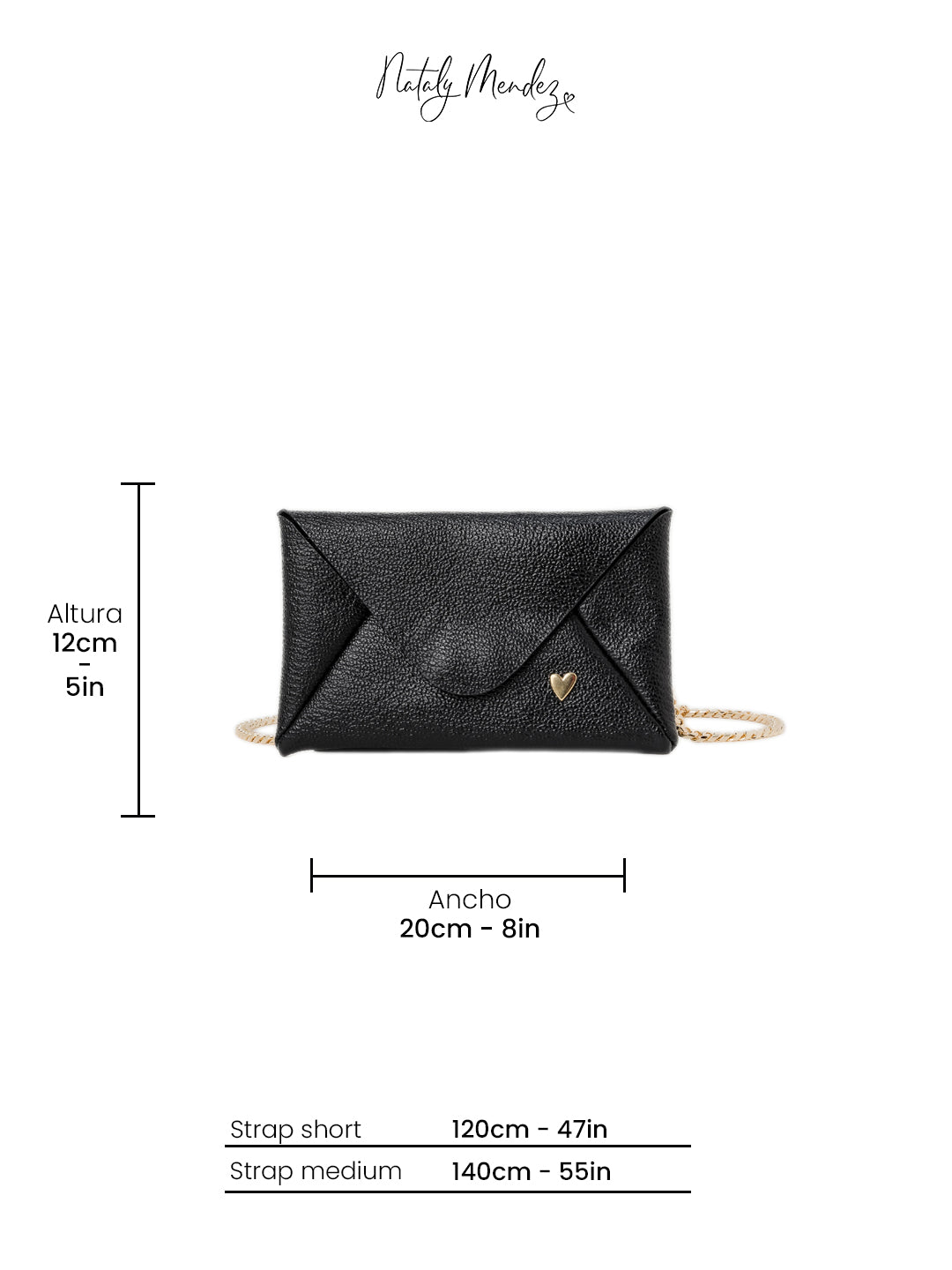 Envelope Chain Wallet - Black