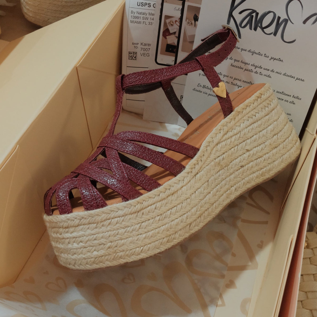 Yarah Espadrilles - Burgundy