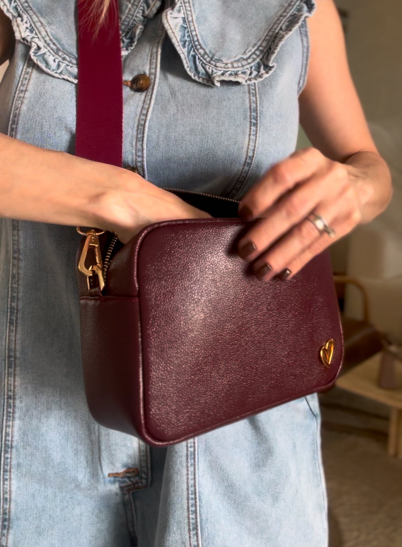 Carlotha Crossbody Bag - Burgundy