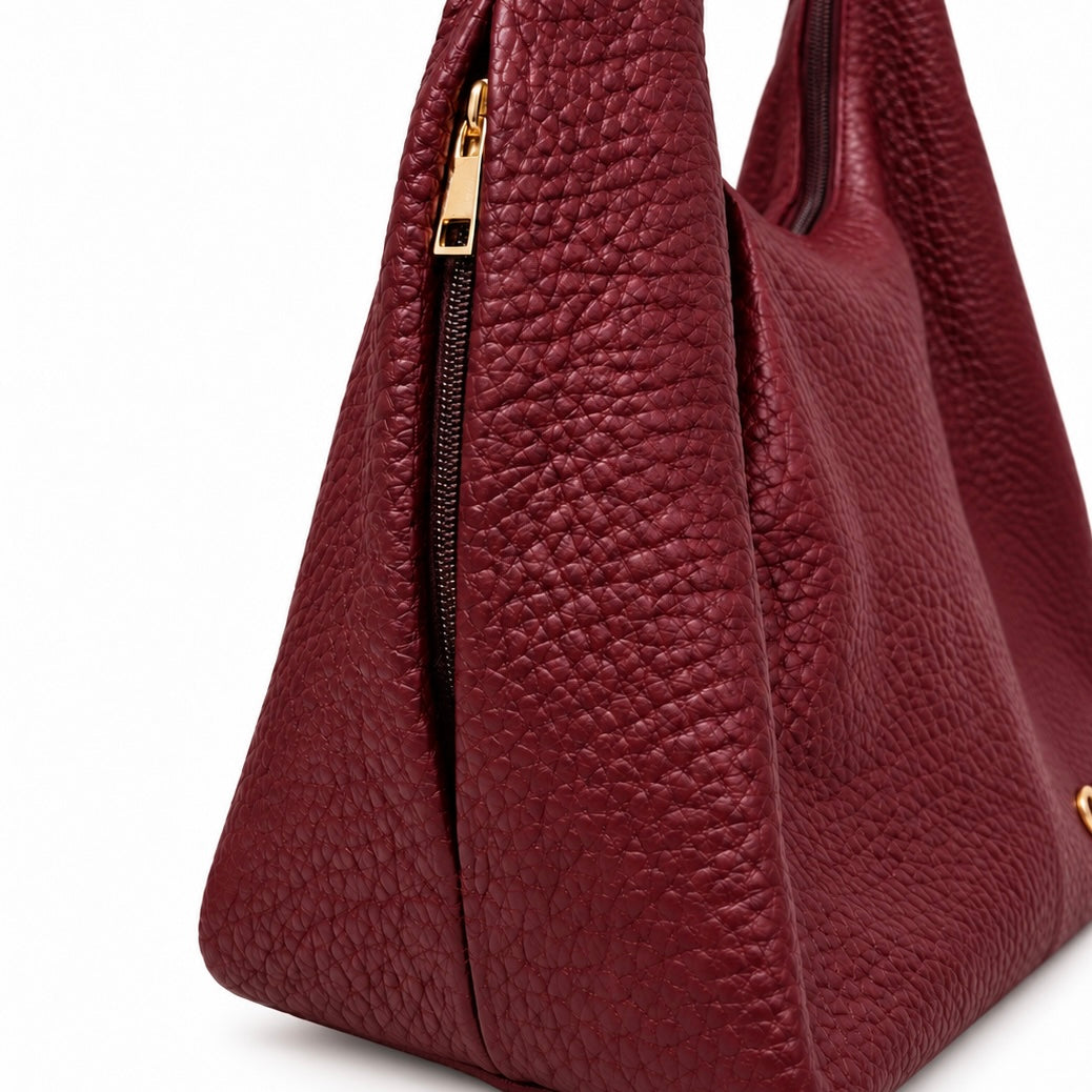 Georgina Shoulder Bag - Burgundy [ Genuine Leather ]