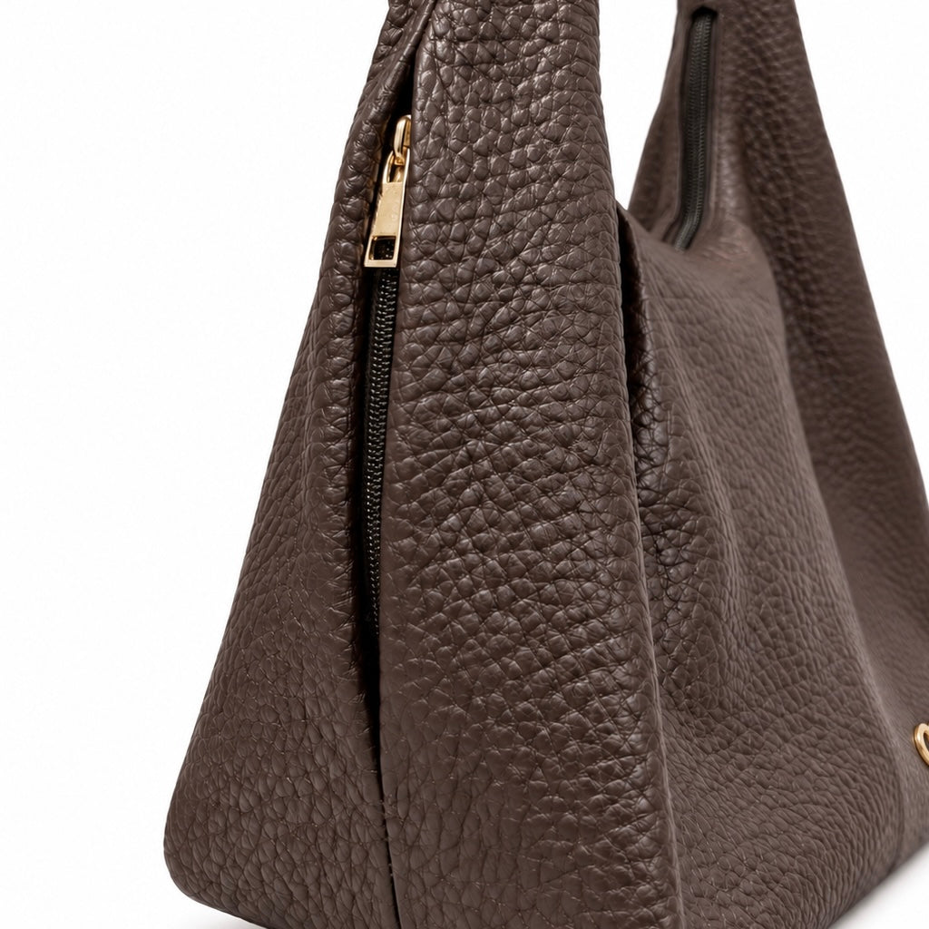 Georgina Shoulder Bag - Brown [ Genuine Leather ]