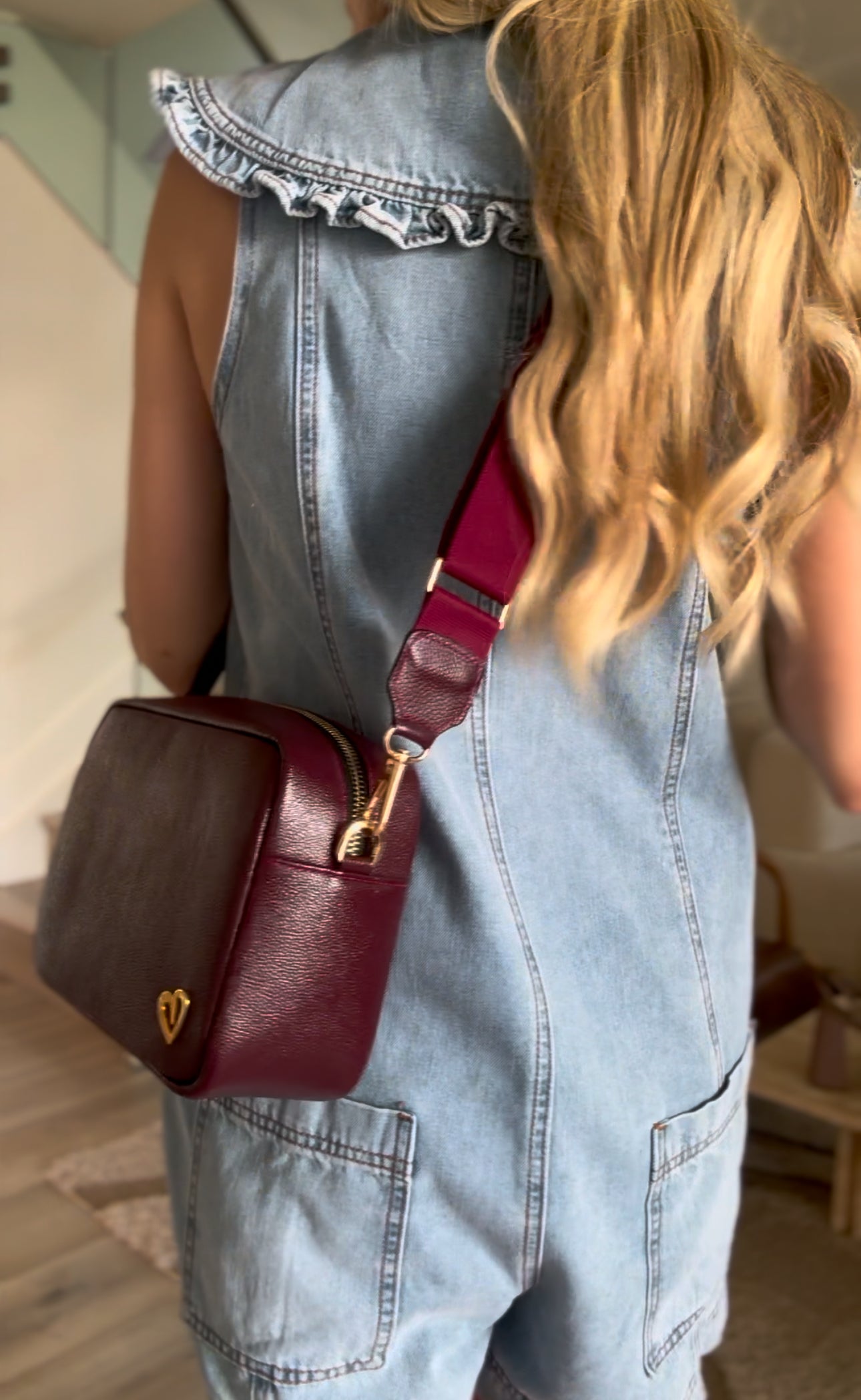 Carlotha Crossbody Bag - Burgundy