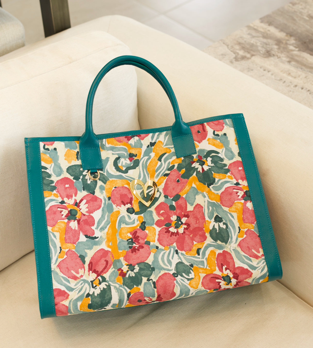 Sienna Tote Bag - Flowers [ Big ]