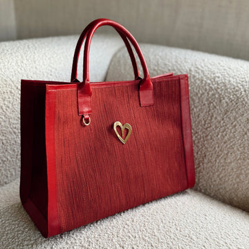 Sienna Tote Bag - Red