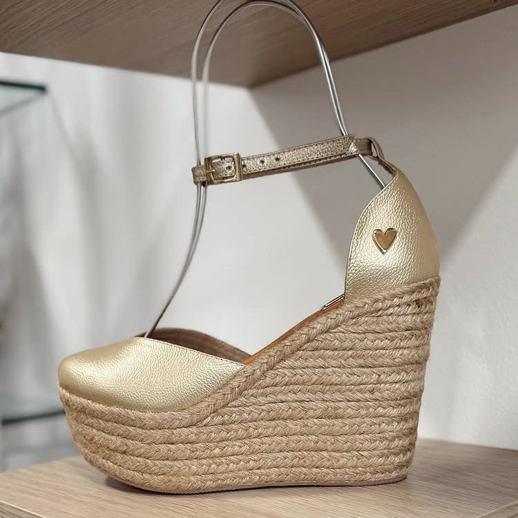 Gold Espadrilles Dual - Leather