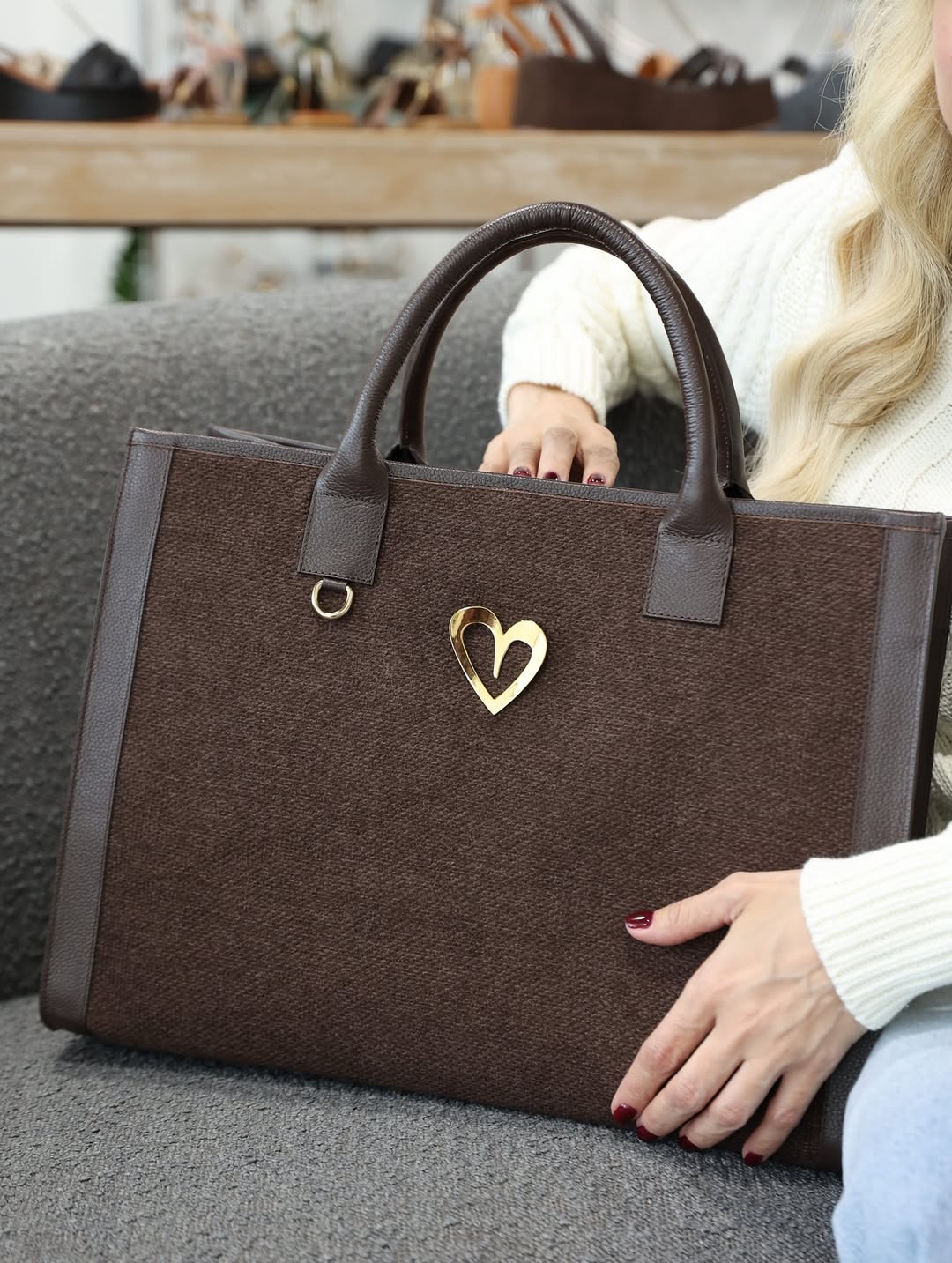 Bolso tote Sienna - Marrón [ Grande ]