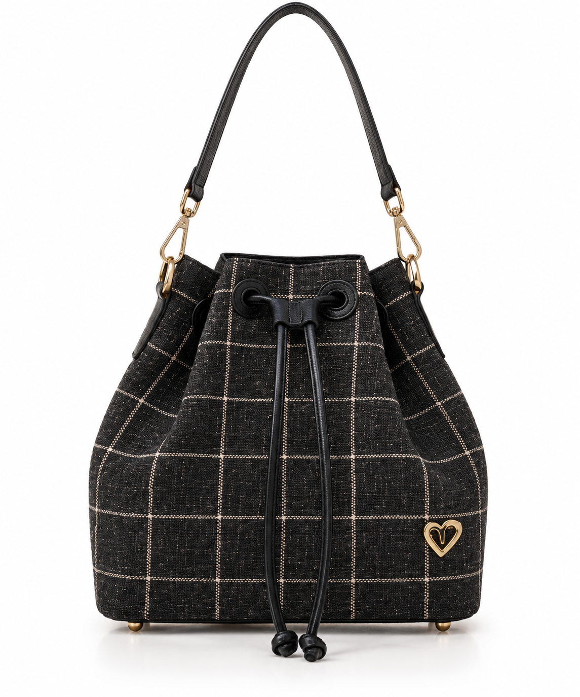 Molly Bucket Mini Bag Dual - Black Plaid