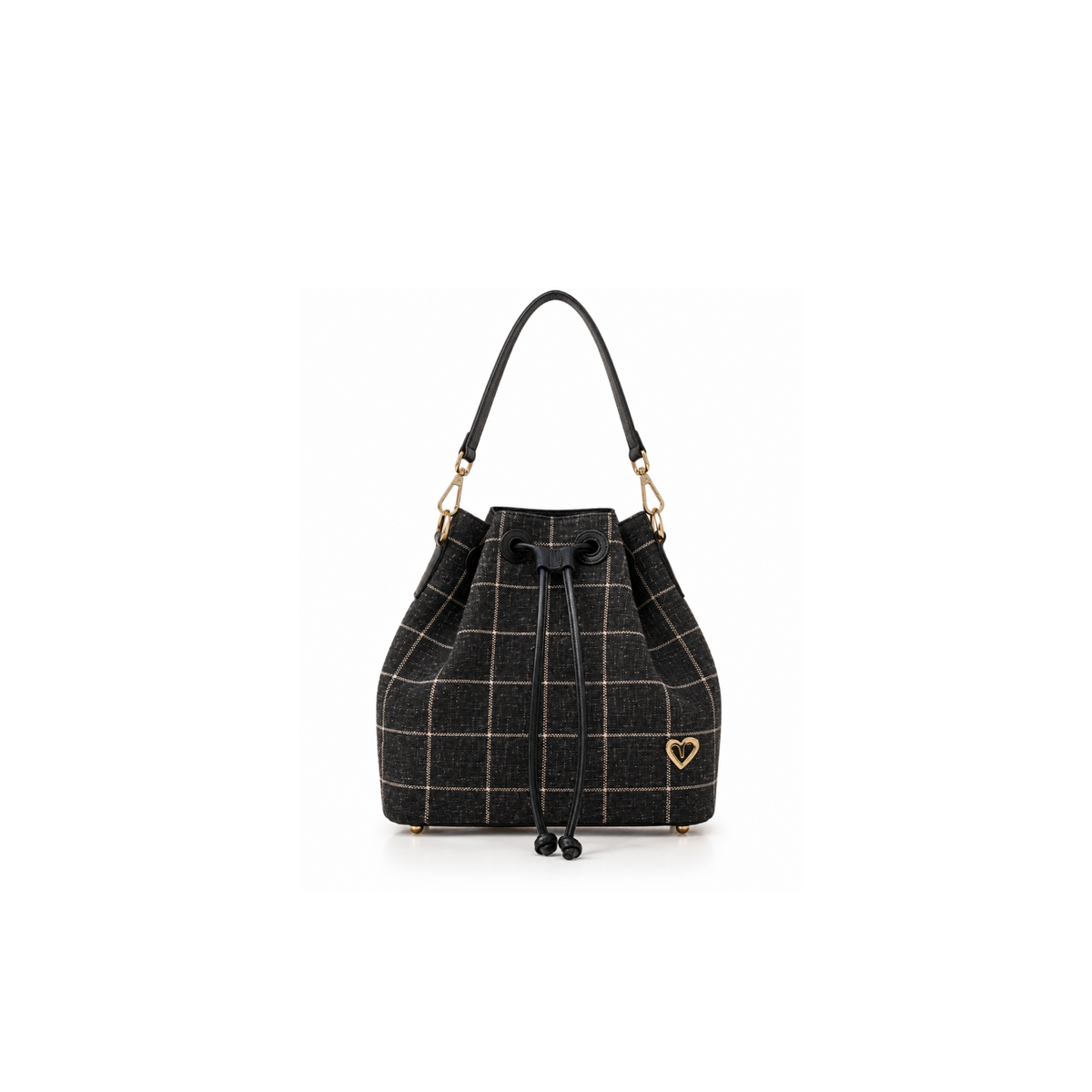 Molly Bucket Mini Bag Dual - Black Plaid