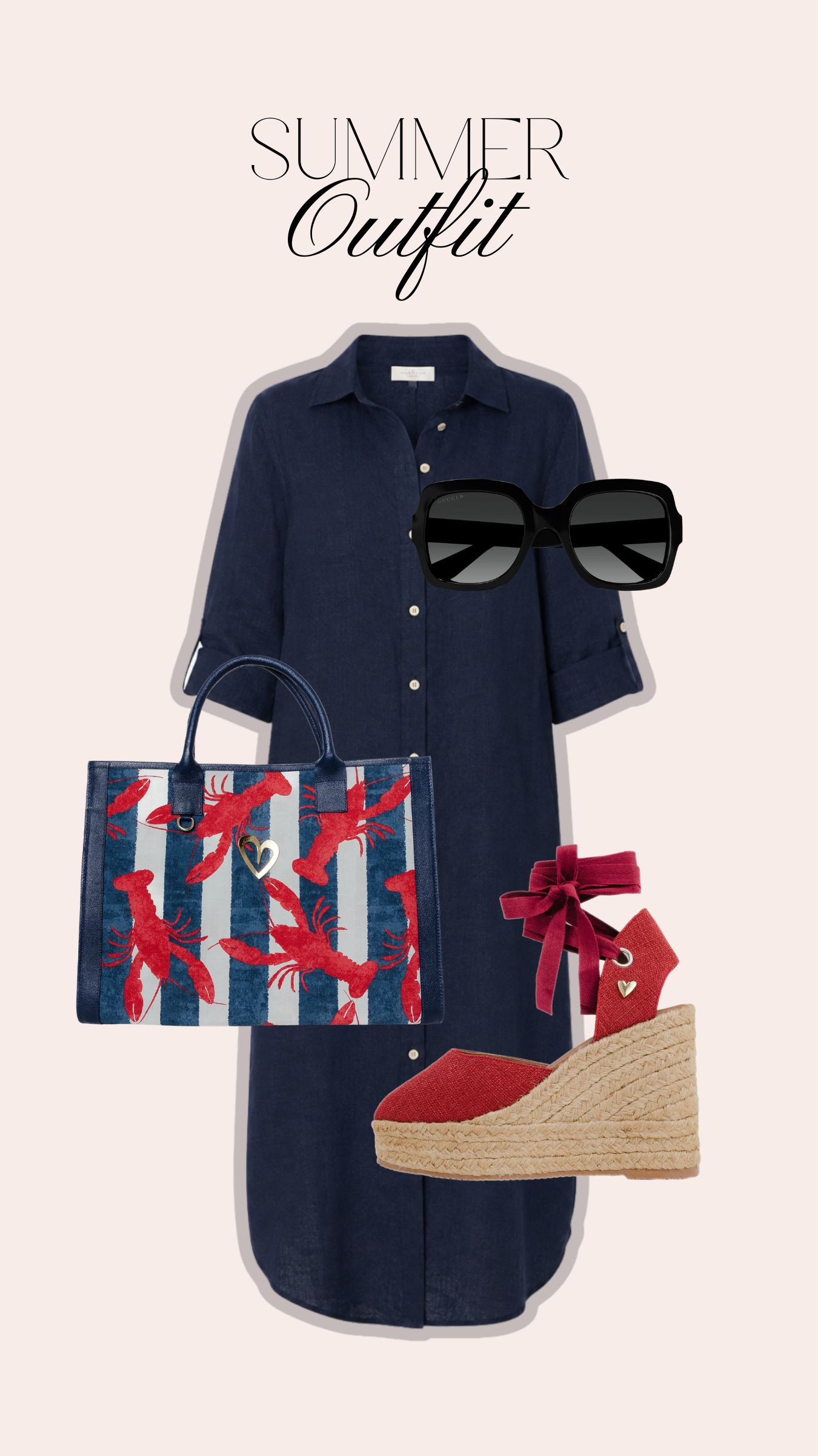 Sienna Tote Bag - Red Lobster