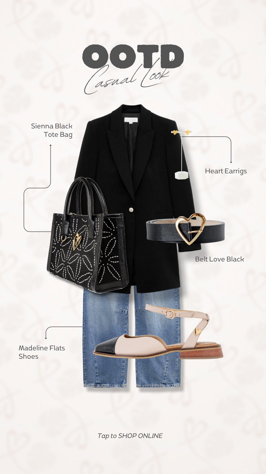 Sandalias Madeline - Piel & Negro