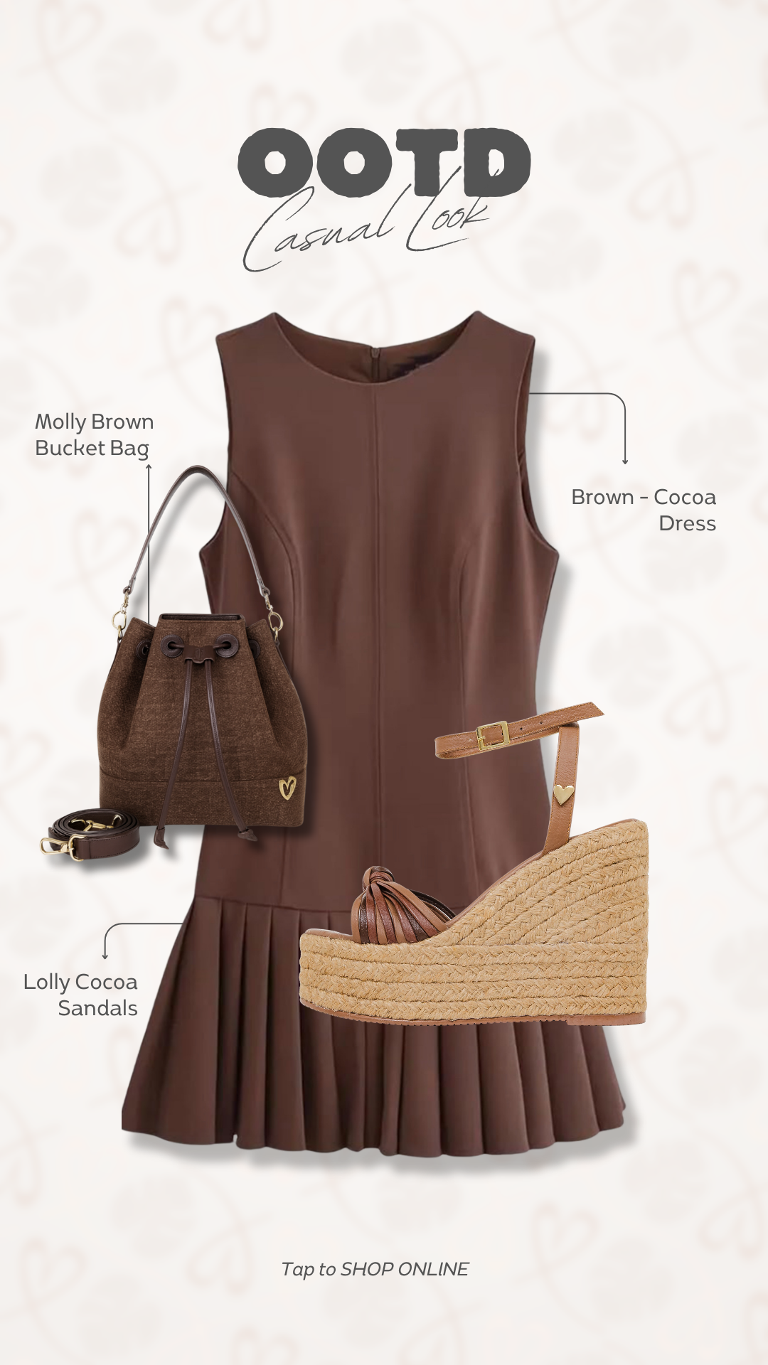 Molly Bucket Mini Bag Dual - Brown