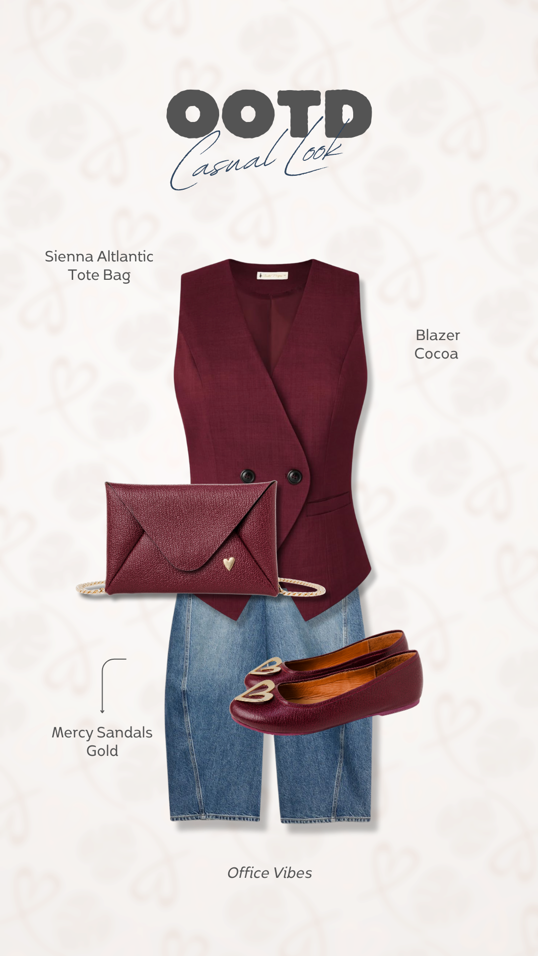 Pipa Ballerinas - Burgundy