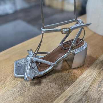 Chelsey Heel Sandals - Silver