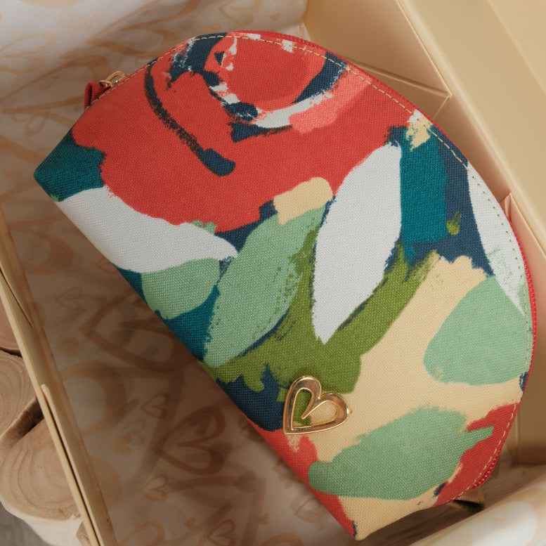 Cosmetic Bag - Red Flowers