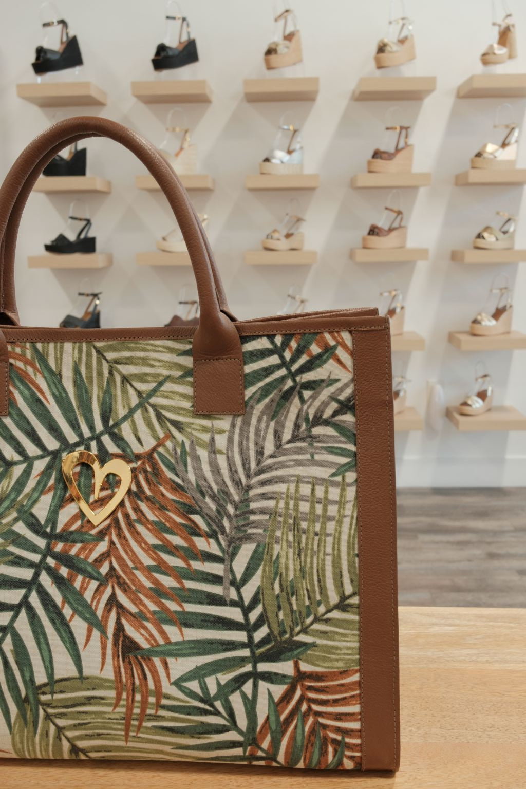 Bolso tote Sienna - Palmeras Atlantis [ Grande ]