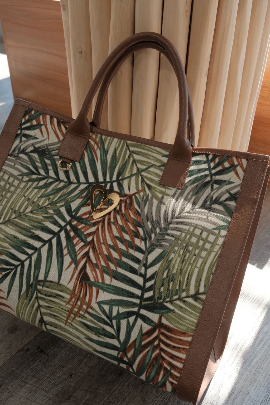 Bolso tote Sienna - Palmeras Atlantis [ Grande ]