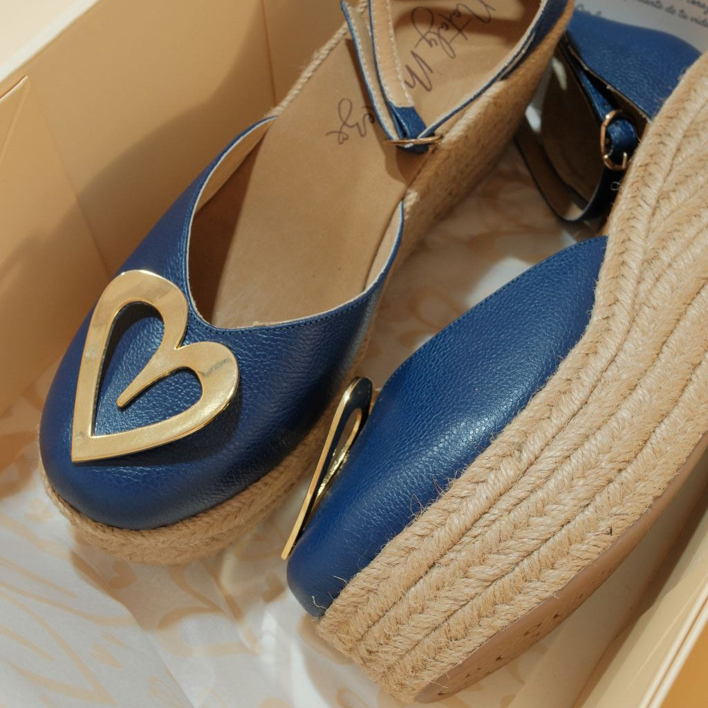 Espadrilles Love Azules - Plataforma Baja