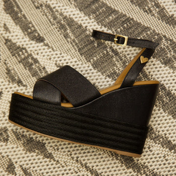 Masha Sandals Total Black - Leather