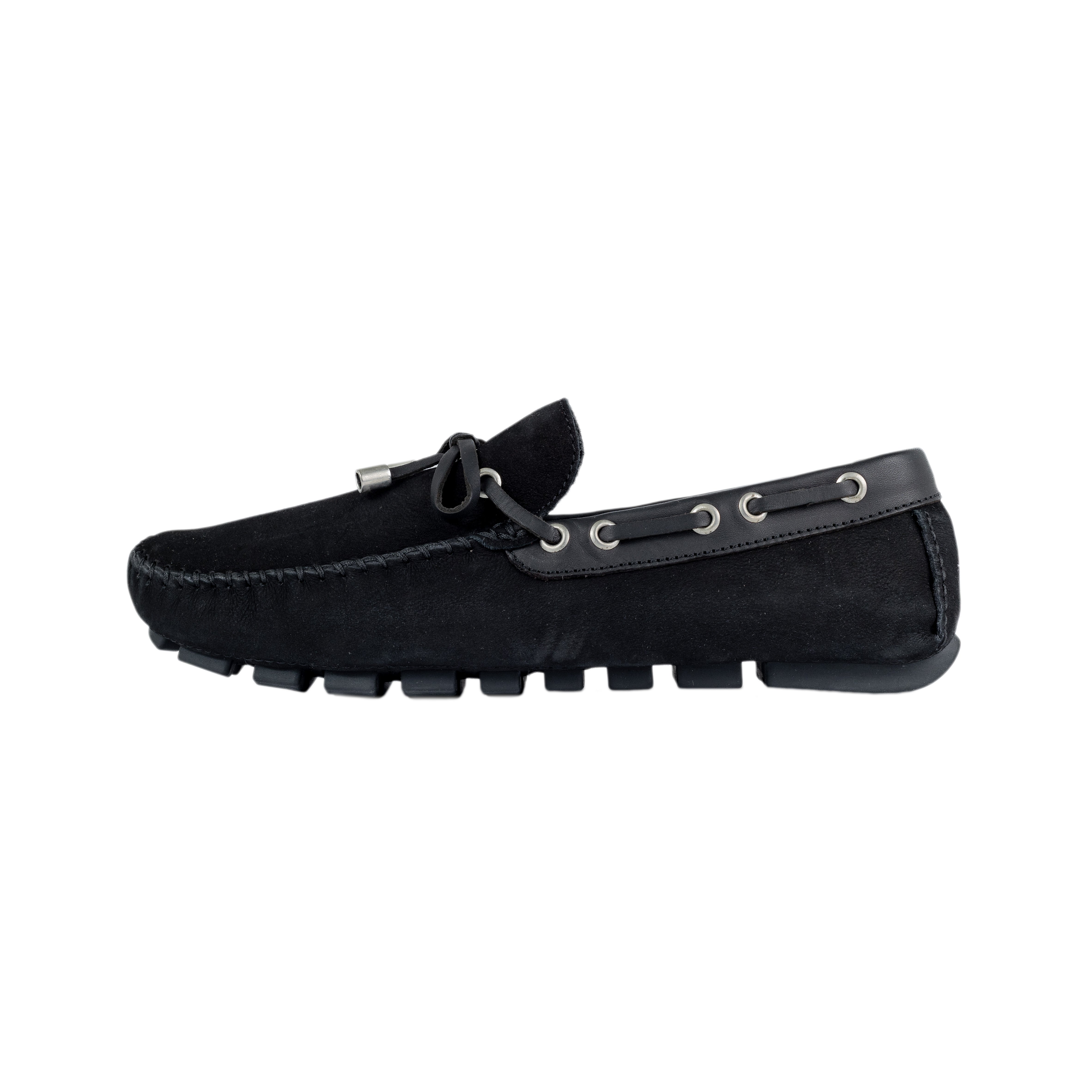 Adriano Boat Loafers - Black