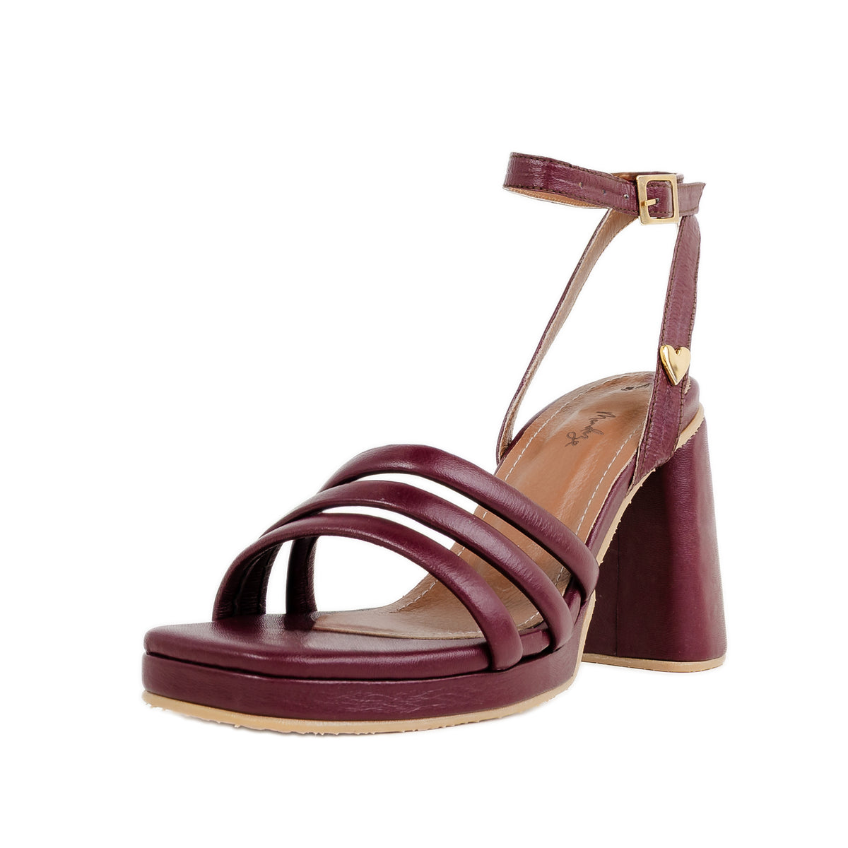 Taylor Heel Sandals - Burgundy