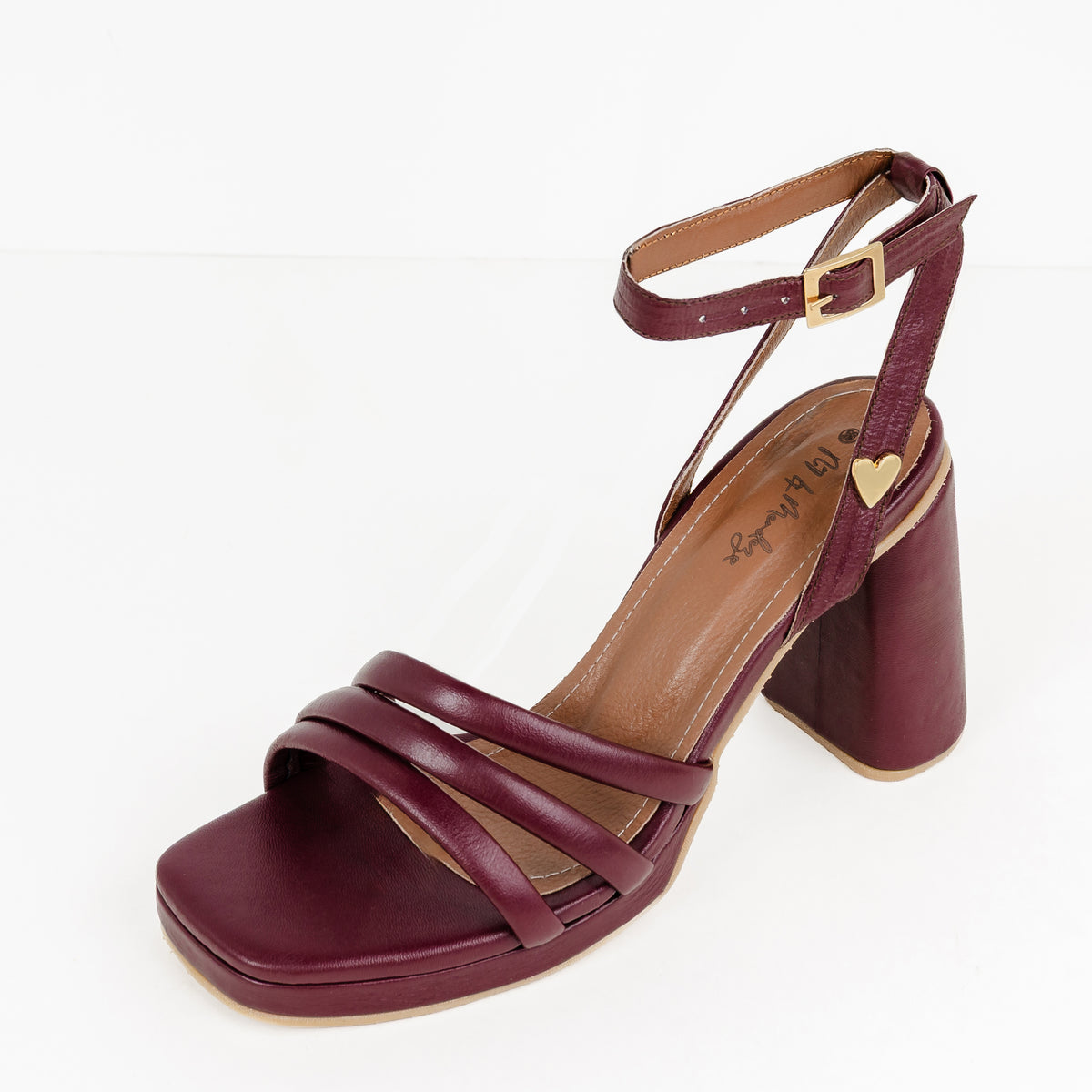 Taylor Heel Sandals - Burgundy