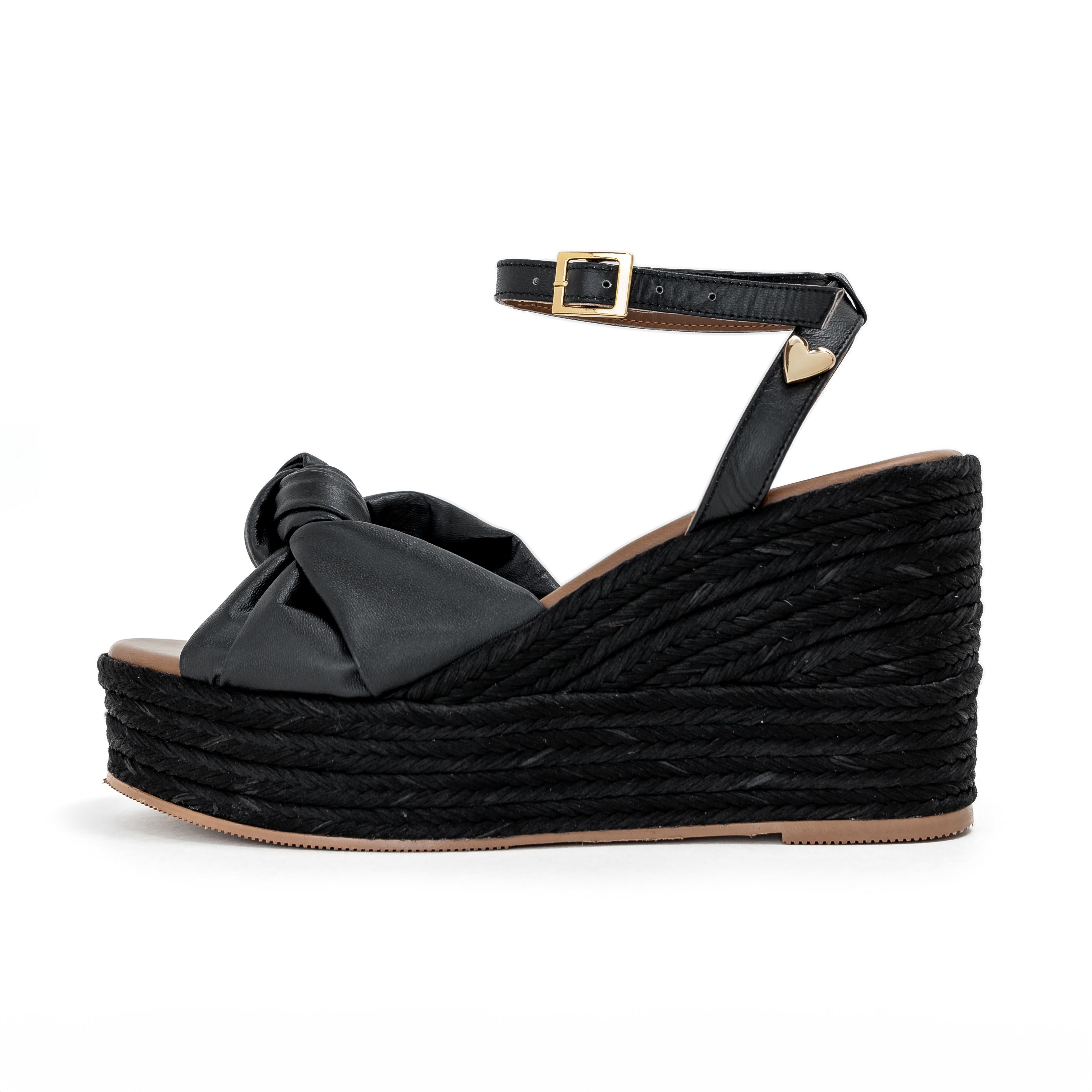 Sandalias Greta Negro - Plataforma Baja