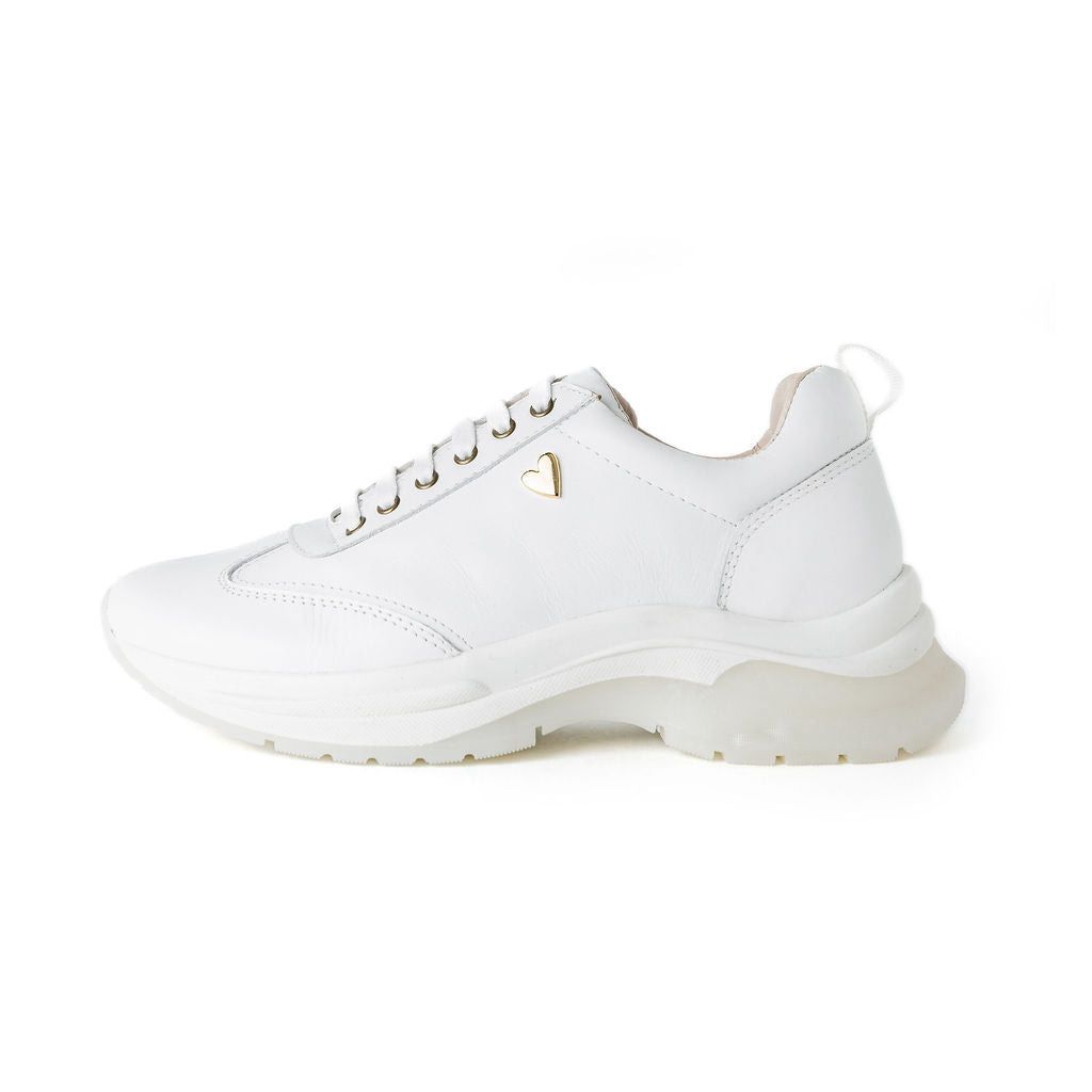 Ayra Sneakers - White by Nataly Mendez, Genuine leather upper material Genuine leather insole lining Rubber platform lining Flexible rubber outsole Handcrafted 1.5 inch heel height 1 inch platform