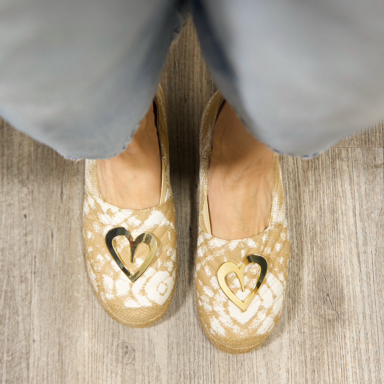 Brezzey Espadrilles - Beige by Nataly Mendez, Fabric upper material, Insole lining made of leather, Italian sole, Heel height 1.2 inches, Platform height 0.9 inch, Handmade