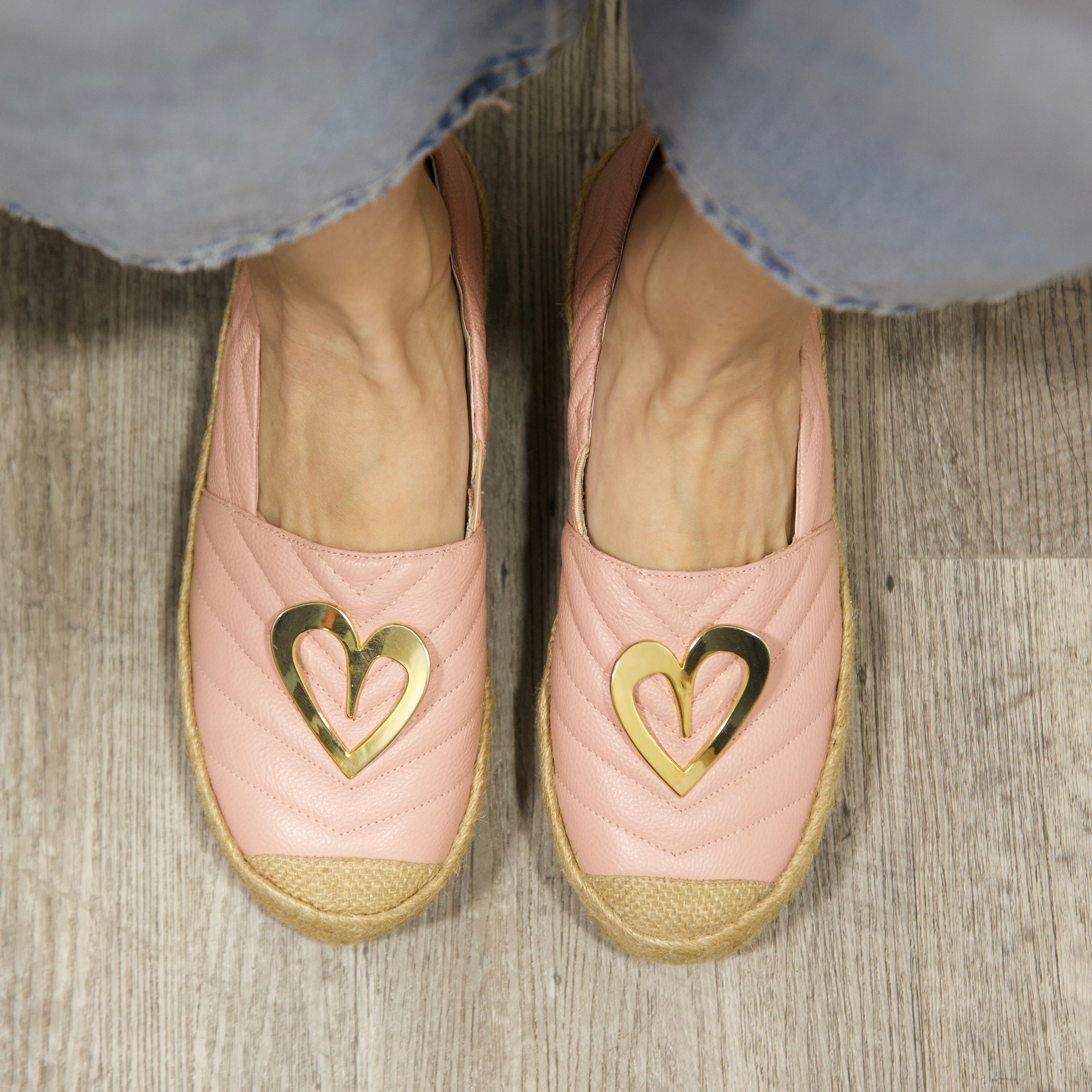 Brezzey Espadrilles - Pink by Nataly Mendez, Fabric upper material, Insole lining made of leather, Italian sole, Heel height 1.2 inches, Platform height 0.9 inch, Handmade